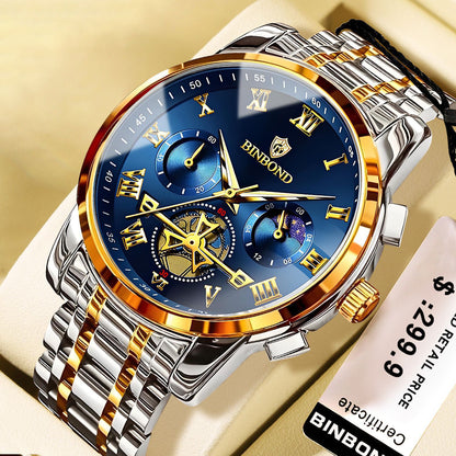 Mens Watches Waterproof Stainless Steel Adjustable Bracelet Watch Quartz Analog Watch for Men Fashion Business Classic Mens's Wrist watch's Casual Watches