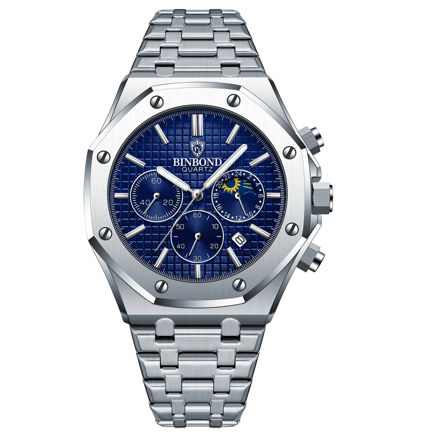Mechanical Mens Watches Fashion Automatic Male Clock Blue Stainless Steel Waterproof Business Skeleton Watch…