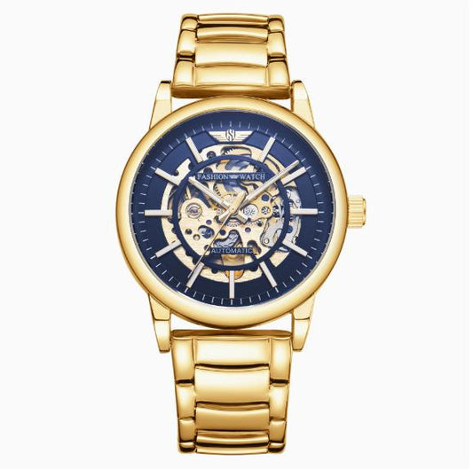 Gold Stainless Steel Waterproof Luxury Wristwatch