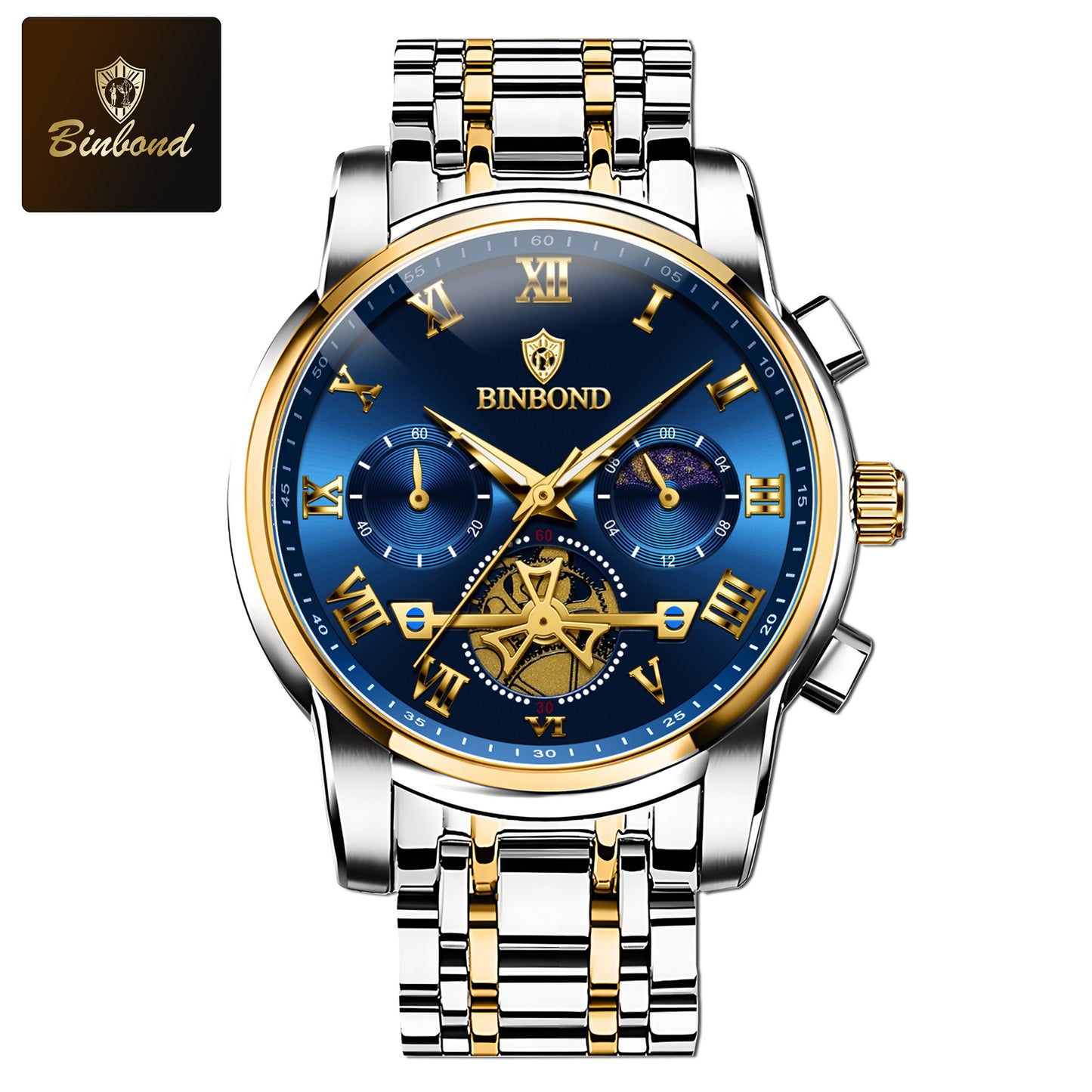Mens Watches Waterproof Stainless Steel Adjustable Bracelet Watch Quartz Analog Watch for Men Fashion Business Classic Mens's Wrist watch's Casual Watches