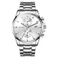 Mens Watch Fashion Sleek Minimalist Quartz Analog Mesh Stainless Steel Waterproof Chronograph Watches for Men with Auto Date