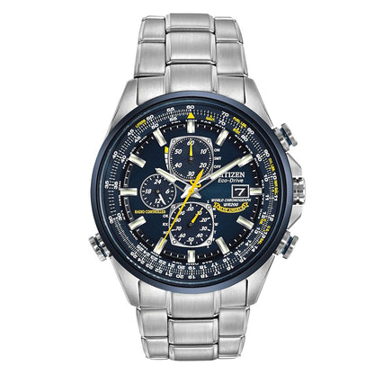 Men's Eco-Drive Sport Luxury World Chronograph Atomic Time Keeping Watch