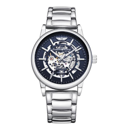 Silver Stainless Steel Waterproof Luxury Wristwatch