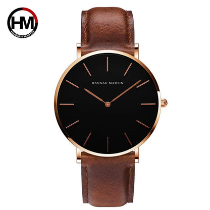 Minimalist Quartz Watch with Interchangeable Straps