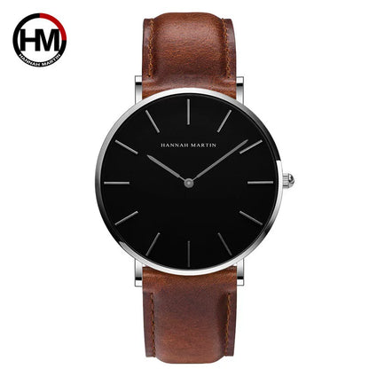 Minimalist Quartz Watch with Interchangeable Straps
