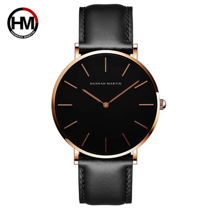 Minimalist Quartz Watch with Interchangeable Straps
