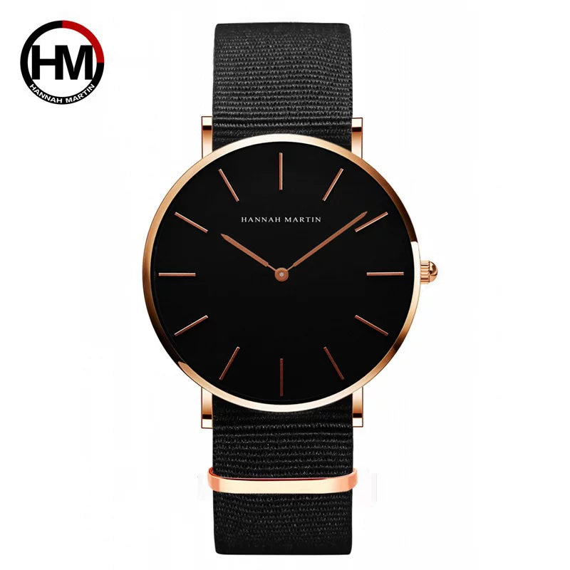 Minimalist Quartz Watch with Interchangeable Straps