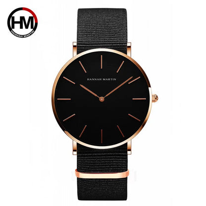 Minimalist Quartz Watch with Interchangeable Straps