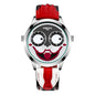 Watches for Men Analog Quartz Clown Dial Wrist Watches Unique Weird Fashion Cool Watch Waterproof Leather Strap Men's Watches